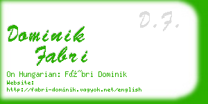 dominik fabri business card